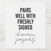 Funny Scheidung Weinetikett (Einzelnes Label)