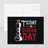 Funny Schess King Casting Design Ankündigungspostkarte (Vorne/Hinten)