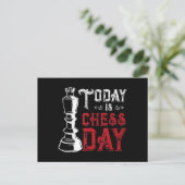 Funny Schess King Casting Design Ankündigungspostkarte (Stehend Vorderseite)