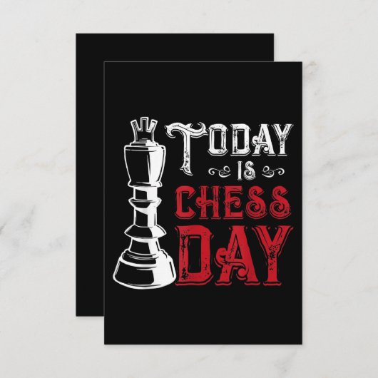 Funny Schess King Casting Design Begleitkarte (Vorne/Hinten)