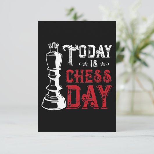Funny Schess King Casting Design Begleitkarte (Stehend Vorderseite)