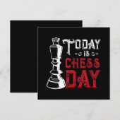 Funny Schess King Casting Design Einladung (Vorne/Hinten)