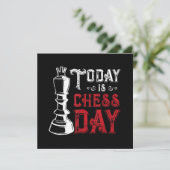 Funny Schess King Casting Design Einladung (Stehend Vorderseite)