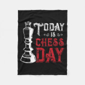 Funny Schess King Casting Design Fleecedecke (Vorderseite)