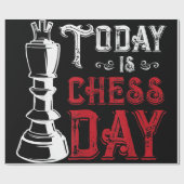 Funny Schess King Casting Design Geschenkpapier (Flach)