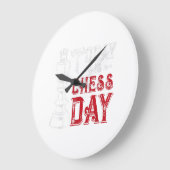 Funny Schess King Casting Design Große Wanduhr (Winkel)