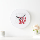 Funny Schess King Casting Design Große Wanduhr (Zuhause)
