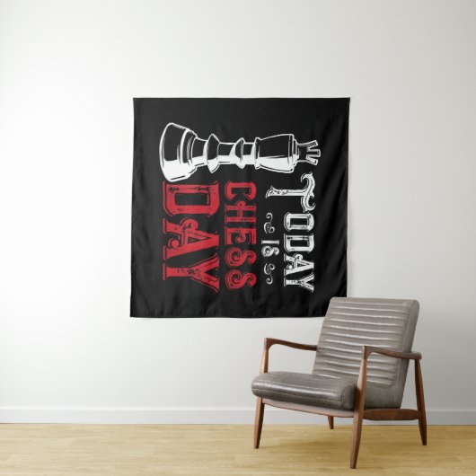 Funny Schess King Casting Design Wandteppich (Beispiel (Horizontal))
