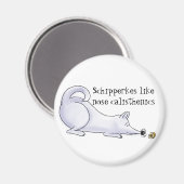 Funny Schipperke Dog Cartoon Magnet (Vorderseite/Rückseite)