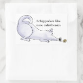 Funny Schipperke Dog Cartoon Rechteckiger Aufkleber (Tasche)