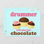 Funny Schlagzeug Drummer Postkarte (Vorne/Hinten)