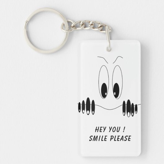 Funny Schlüsselanhänger Geschenk mit Neugier Augen (Vorderseite)