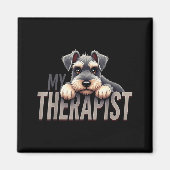 Funny Schnau Puppy My Therast Schnauzer Dog  Magnet (Vorne)