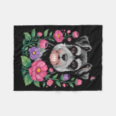 Funny Schnauzer Art For Women Schnauzer Dog Lover Fleecedecke (Vorderseite (Horizontal))