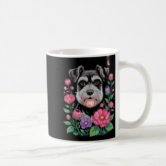 Funny Schnauzer Art For Women Schnauzer Dog Lover Kaffeetasse (Rechts)