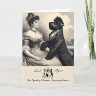 Funny Schnauzer Byron Greetings Card Karte