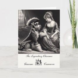 Funny Schnauzer Casanova Faltkarte Karte
