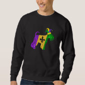 Funny Schnauzer Dog Lover Cute Mardi Gras Carnival Sweatshirt (Vorderseite)