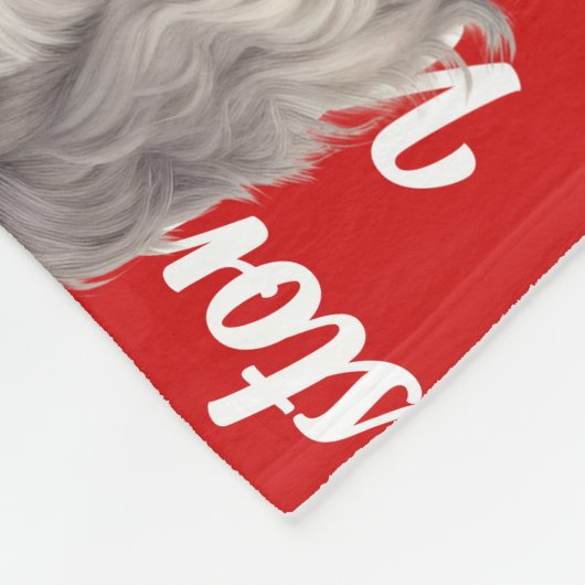 Funny Schnauzer Dog Name Patterned Christmas Fleecedecke (Ecke)