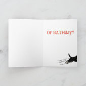 Funny Schnauzer Geburtstagsgrußkarte Karte (Innenseite)