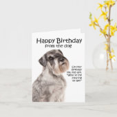 Funny Schnauzer Geburtstagskarte Karte (Gelbe Blume)