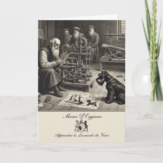 Funny Schnauzer Geschichte Faltkarte Karte (Vorderseite)