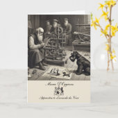 Funny Schnauzer Geschichte Faltkarte Karte (Gelbe Blume)