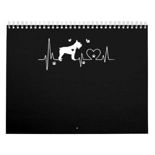 Funny Schnauzer Heatbeat Kalender (Titelbild)