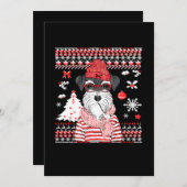 Funny Schnauzer Hund Weihnachtsgeschenk Dankeskarte (Vorne/Hinten)