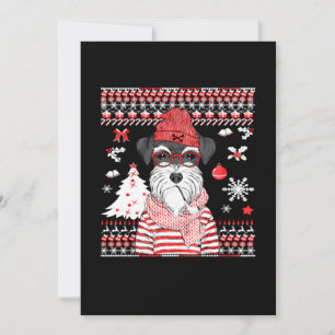 Funny Schnauzer Hund Weihnachtsgeschenk Dankeskarte
