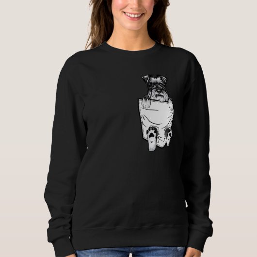 Funny Schnauzer Inside Pocket for Dog Sweatshirt (Vorderseite)