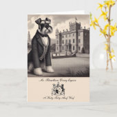 Funny Schnauzer Jane Austen Greetings Card Karte (Gelbe Blume)