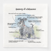 Funny Schnauzer Paper Napkin Serviette (Vorderseite)