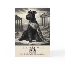 Funny Schnauzer Roman Empire Grußkarte