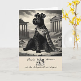 Funny Schnauzer Roman Empire Grußkarte Karte