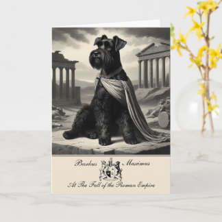 Funny Schnauzer Roman Empire Grußkarte Karte