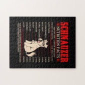 Funny Schnauzer | Schnauzer-Butrition Fakten Puzzle (Horizontal)