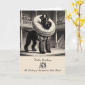 Funny Schnauzer Shakespeare Faltkarte Karte (Gelbe Blume)