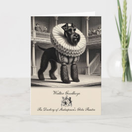 Funny Schnauzer Shakespeare Faltkarte Karte