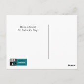 Funny Schnauzer und Beer St. Patrick's Day Postkarte (Rückseite)