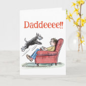 Funny Schnauzer Vatertagskarte Karte (Gelbe Blume)