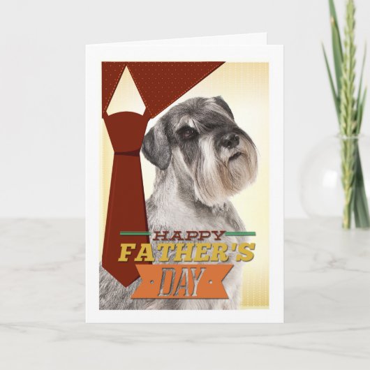 Funny Schnauzer Vathers Day Card Karte (Vorderseite)