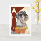 Funny Schnauzer Vathers Day Card Karte (Gelbe Blume)