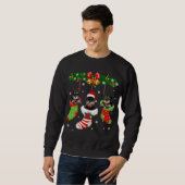 Funny Schnauzer Weihnachtsbaumsocken Dog Lover Xma Sweatshirt (Vorne ganz)