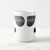 Funny Schnurrbart Brille niedlich Gangster Kaffeetasse (Mittel)