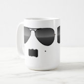 Funny Schnurrbart Brille niedlich Gangster Kaffeetasse (Vorderseite Links)