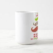 Funny Schnurrbart Weihnachtsbaumfeier Tasse (Mittel)