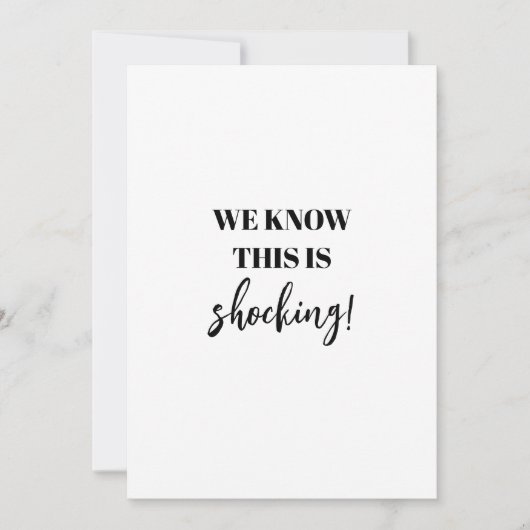 Funny schockierend endlich heiraten save the date (Vorderseite)