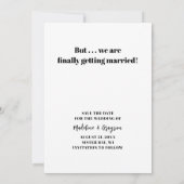 Funny schockierend endlich heiraten save the date (Rückseite)
