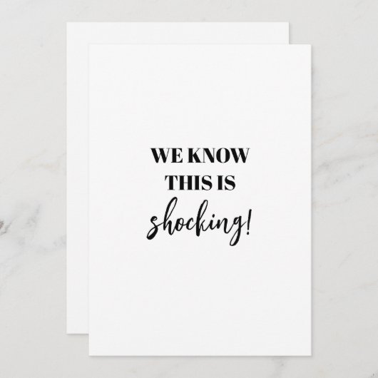 Funny schockierend endlich heiraten save the date (Vorne/Hinten)